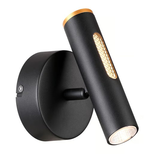 LAMPARA DE PARED ARBOTANTE LED 6W LUZ CALIDA BRILLANTE DIRECTA/INDIRECTA DIRIGIBLE IRC90 NO ATENUABLE NGO