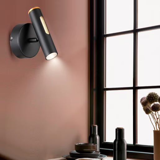 LAMPARA DE PARED ARBOTANTE LED 6W LUZ CALIDA BRILLANTE DIRECTA/INDIRECTA DIRIGIBLE IRC90 NO ATENUABLE NGO