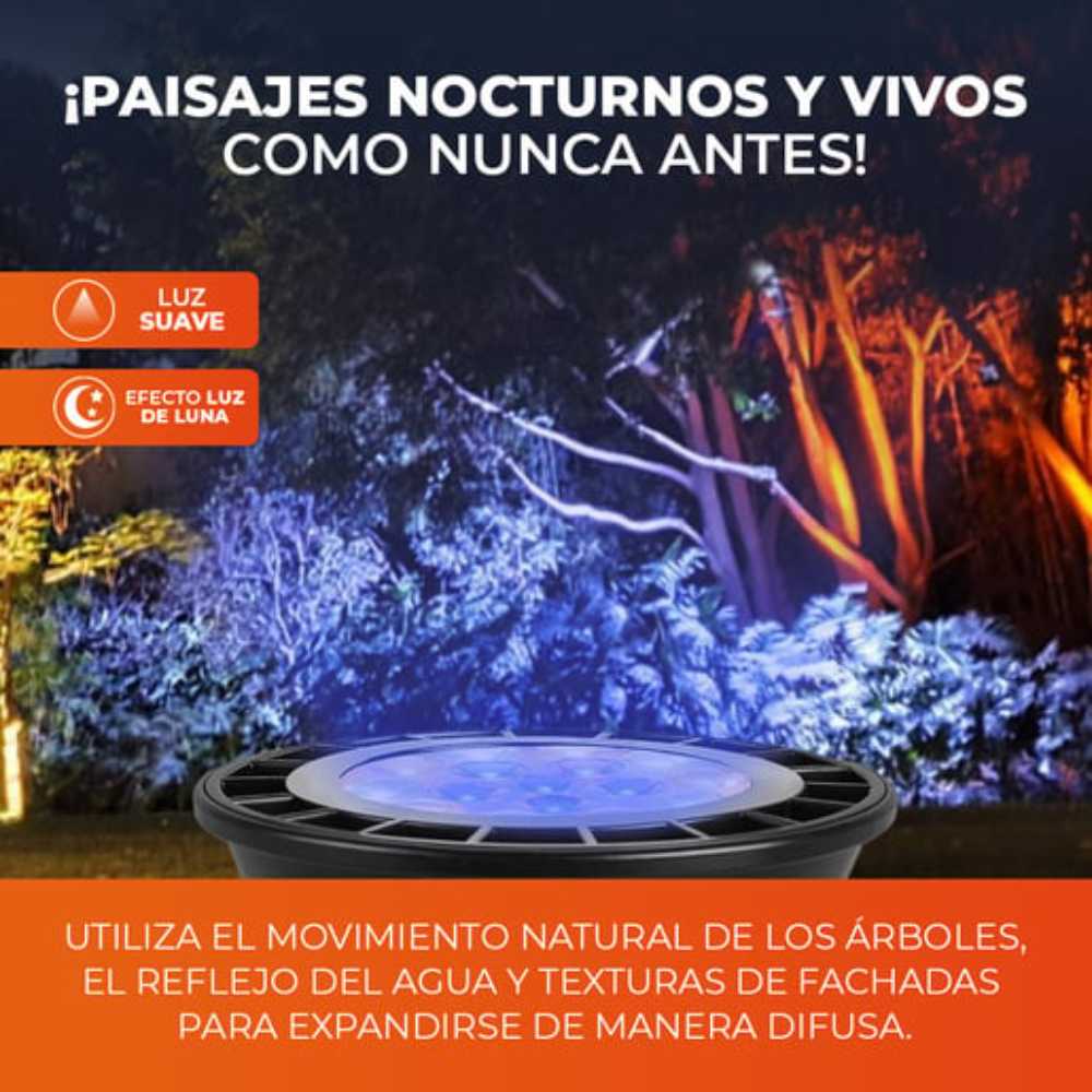 FOCO LED TECNOLITE TIPO MR16 6W LUZ DE LUNA COLOR AZUL IP65 BASE E27