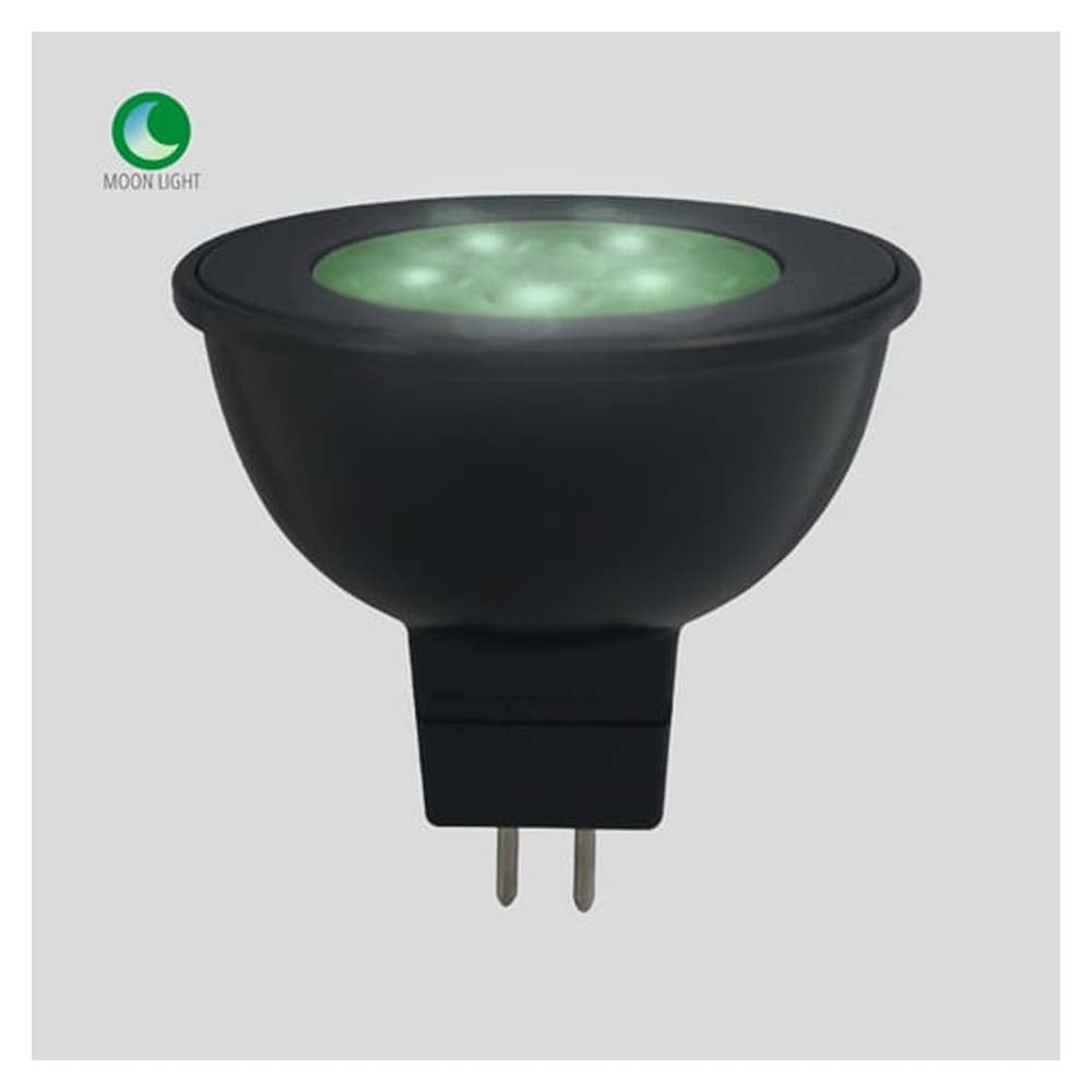 FOCO LED TECNOLITE TIPO MR16 6W LUZ DE LUNA COLOR VERDE IP65 BASE E27