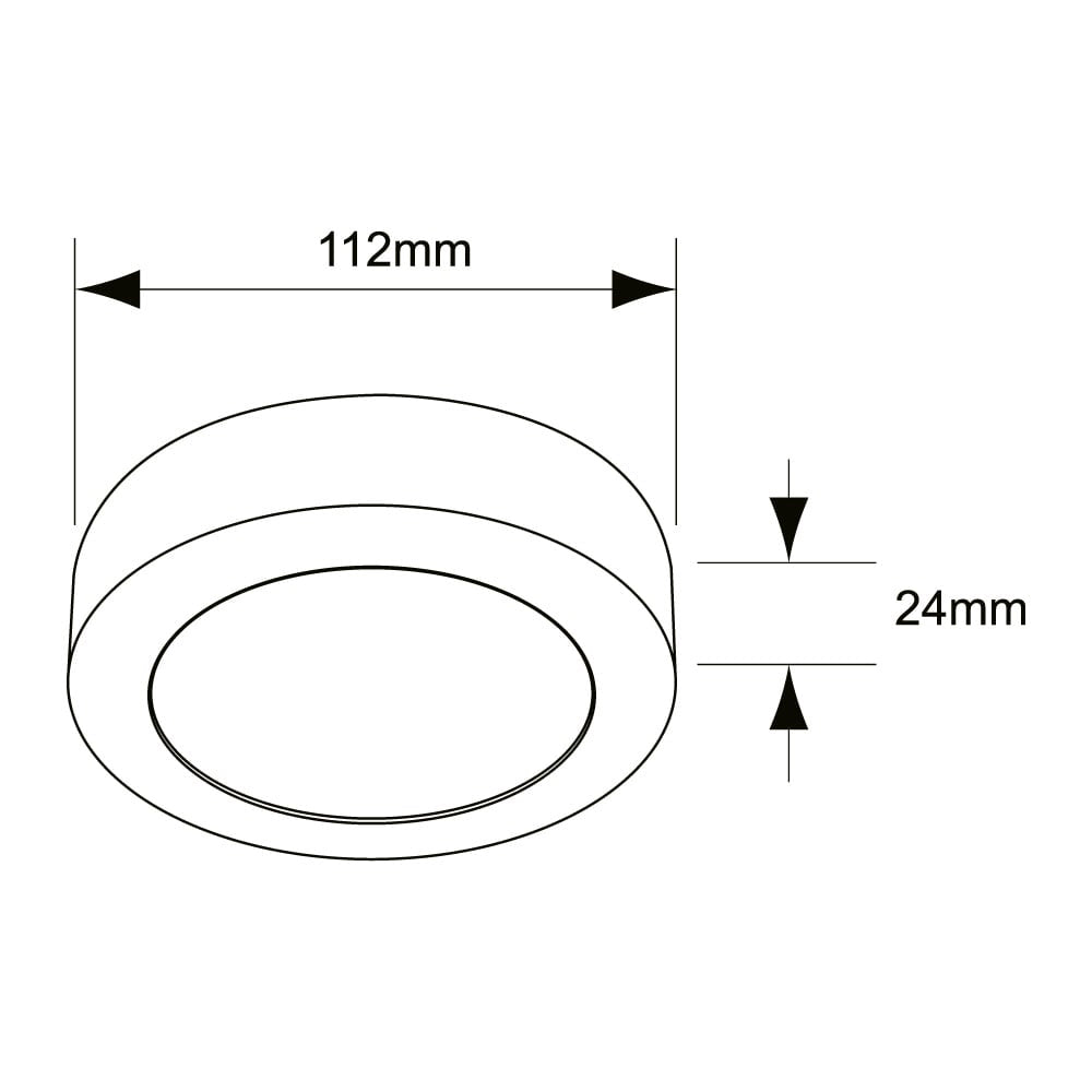 LUM LED SOBREPONER REDONDO 6W 3000K 100-240V NEGRO