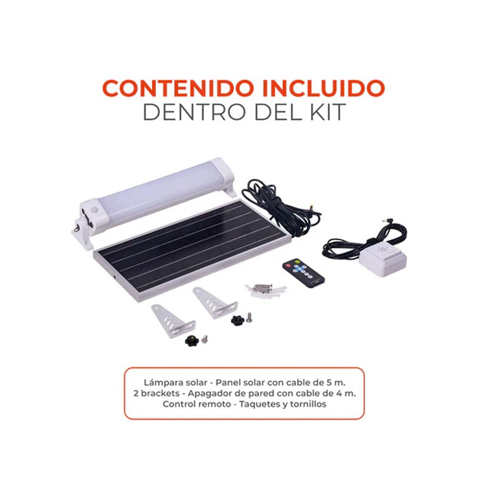 LUM EXT SOLAR LED 6W 3.7VCD 5HRS CONTROL REMOTO SALIDA USB NEREIDA ***TECNOLITE HAE***