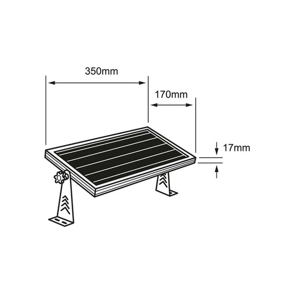 LUM EXT SOLAR LED 6W 3.7VCD 5HRS CONTROL REMOTO SALIDA USB NEREIDA ***TECNOLITE HAE***