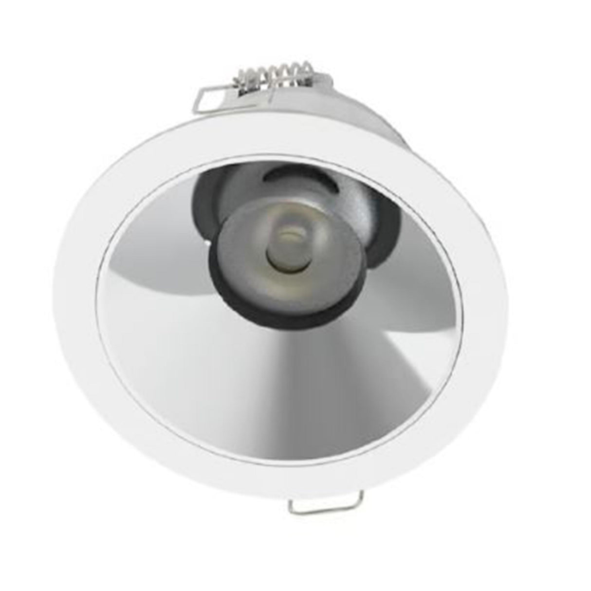 LUMINARIO INT. EMPOTRAR TECHO 6W/100-240V. 3000K BLANCO CROMO LUZ SUAVE CALIDA KALAUSI II ***TECNOLITE HAE***