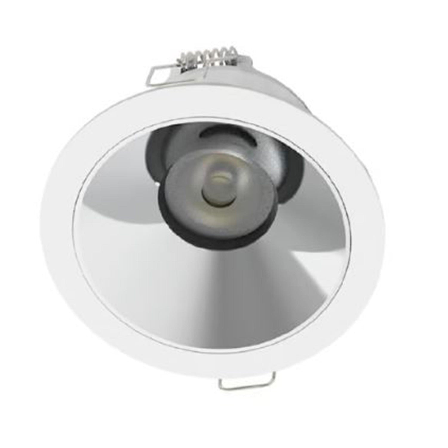LUMINARIO INT. EMPOTRAR TECHO 6W/100-240V. 3000K BLANCO CROMO LUZ SUAVE CALIDA KALAUSI II ***TECNOLITE HAE***