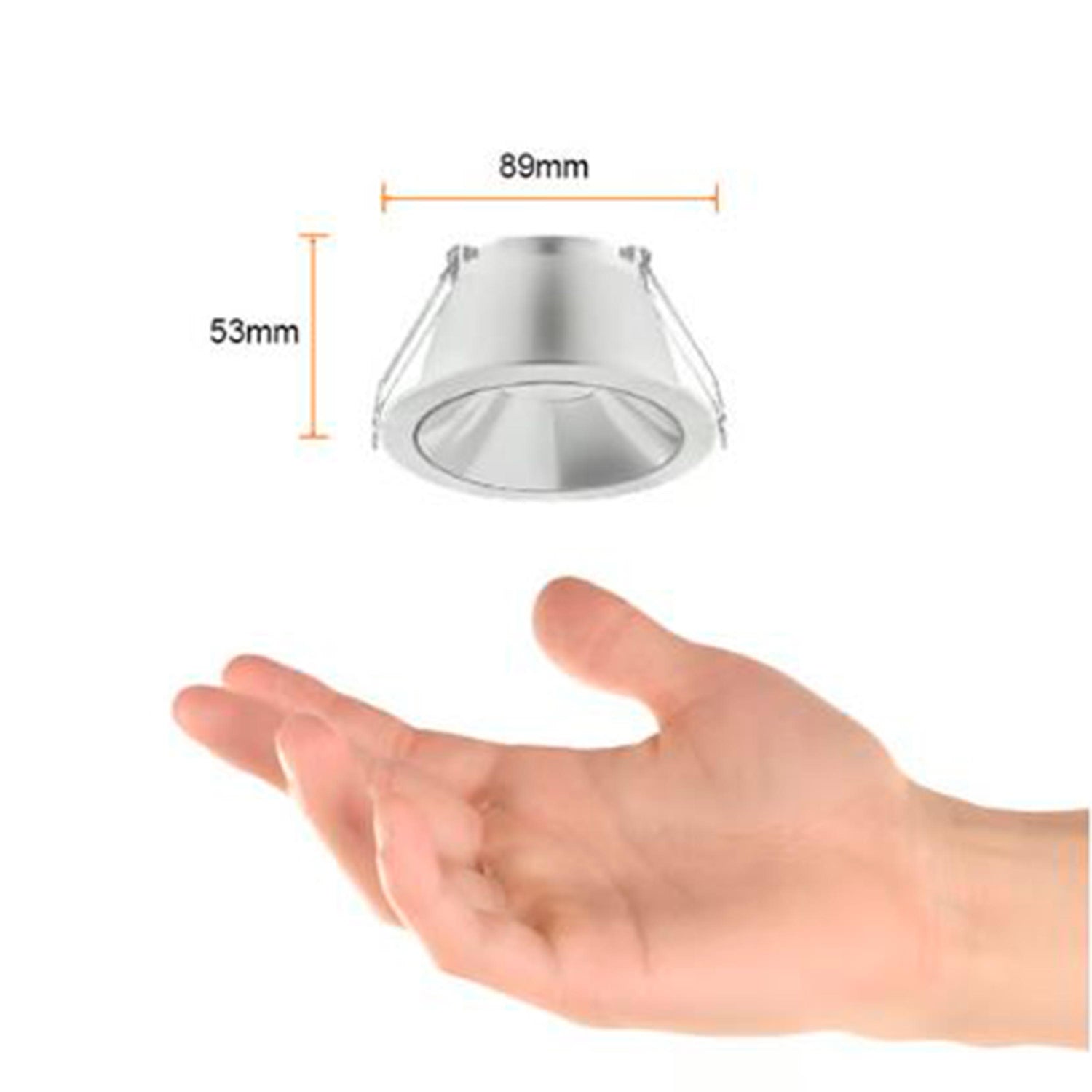 LUMINARIO INT. EMPOTRAR TECHO 6W/100-240V. 3000K BLANCO CROMO LUZ SUAVE CALIDA KALAUSI II ***TECNOLITE HAE***