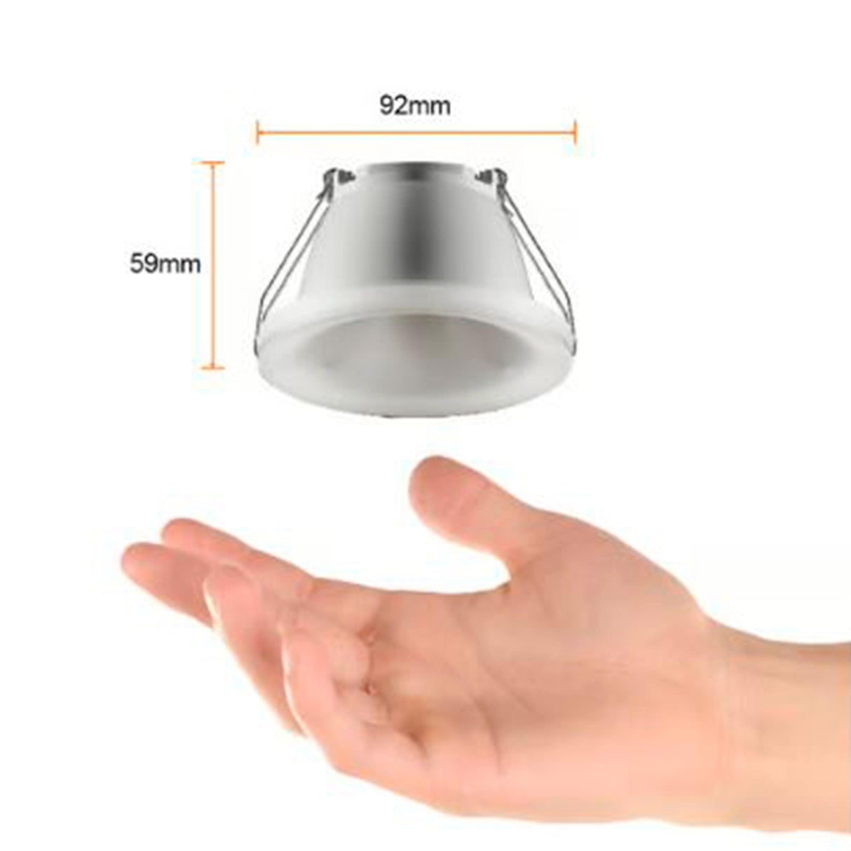 LUMINARIO INT. EMPOT. TECHO 6W/100-240V. 3000K BLANCO CROMO LUZ SUAVE CALIDA KALAUSI III ***TECNOLITE HAE***