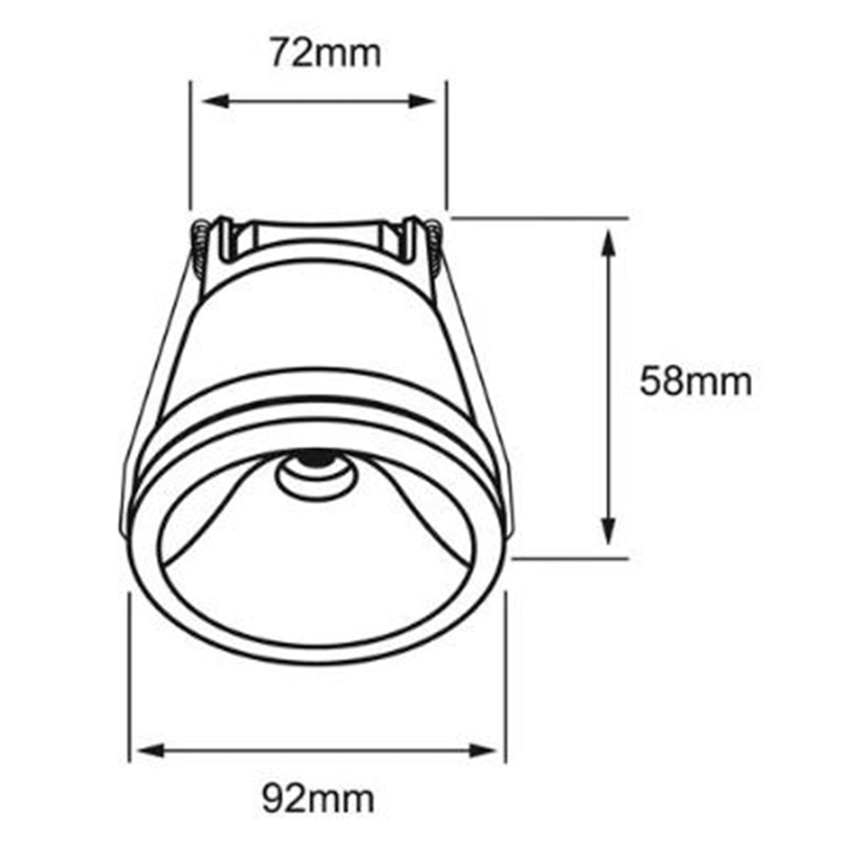 LUMINARIO INT. EMPOT. TECHO 6W/100-240V. 3000K BLANCO CROMO LUZ SUAVE CALIDA KALAUSI III ***TECNOLITE HAE***