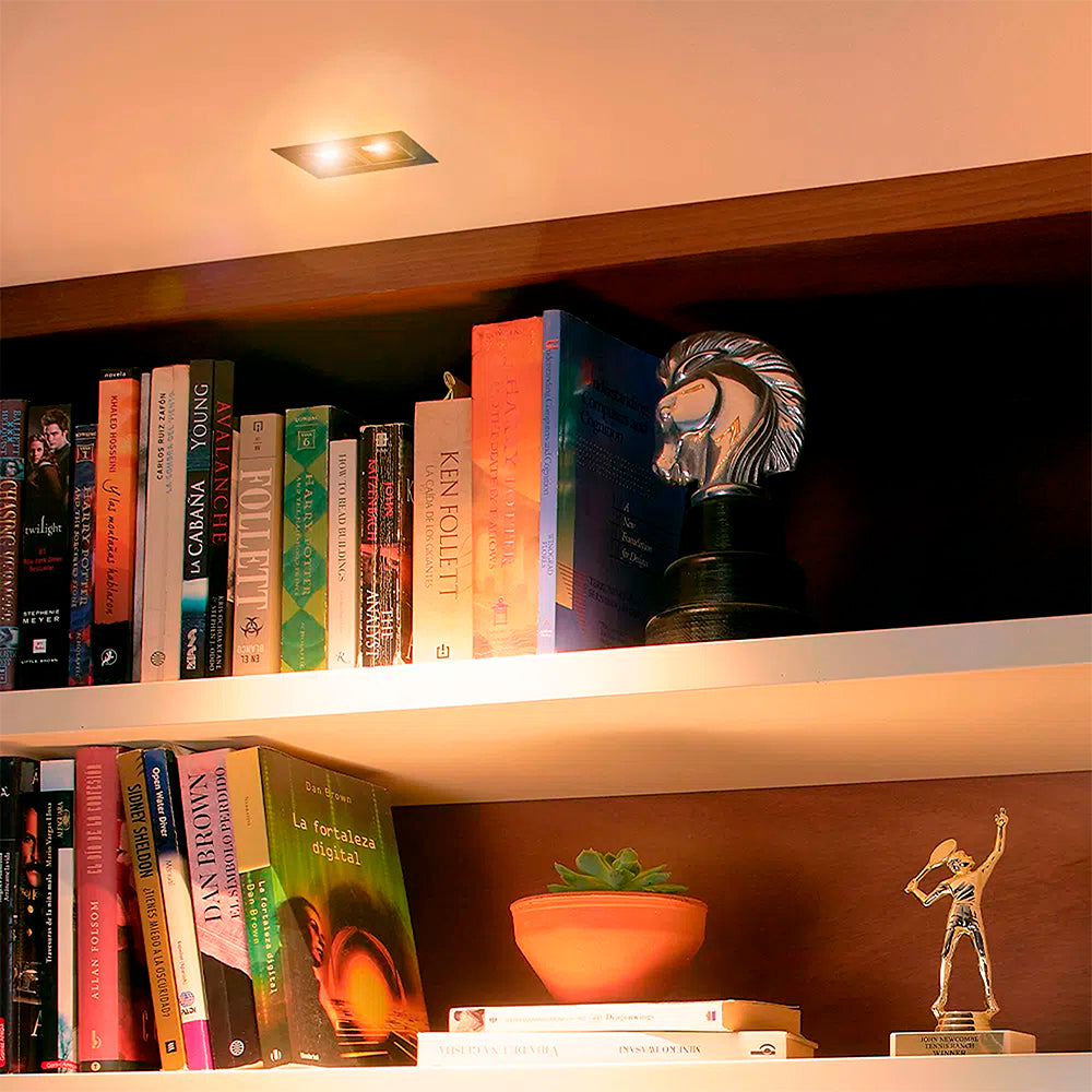 LÁMPARA DE INTERIOR EMPOTRABLE LED LUCIDA II TECNOLITE 6W LUZ SUAVE CÁLIDA LED INTEGRADO