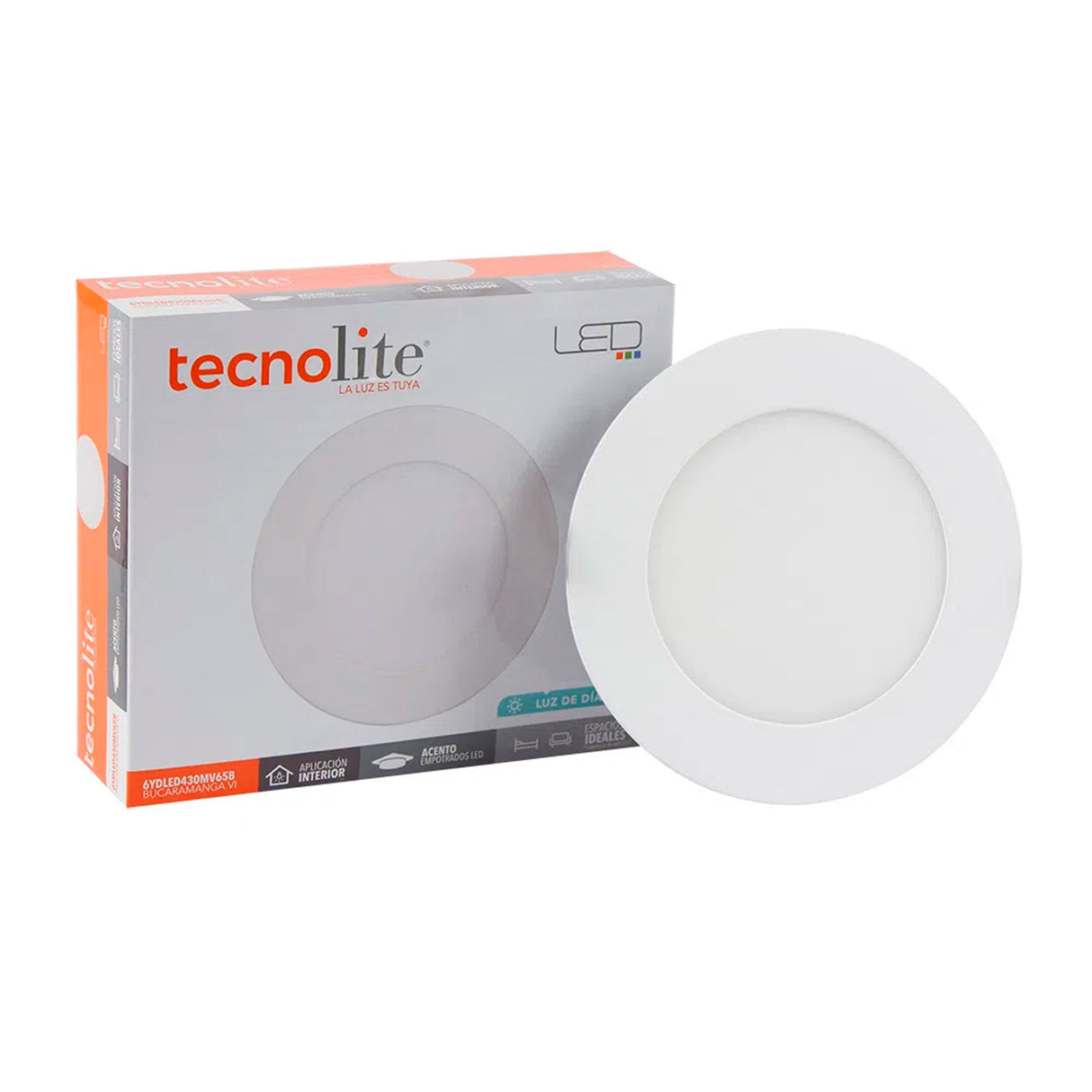 LÁMPARA DE INTERIOR EMPOTRABLE BUCARAMANGA VI NO ATENUABLE 6W LED INTEGRADO LUZ DE DÍA