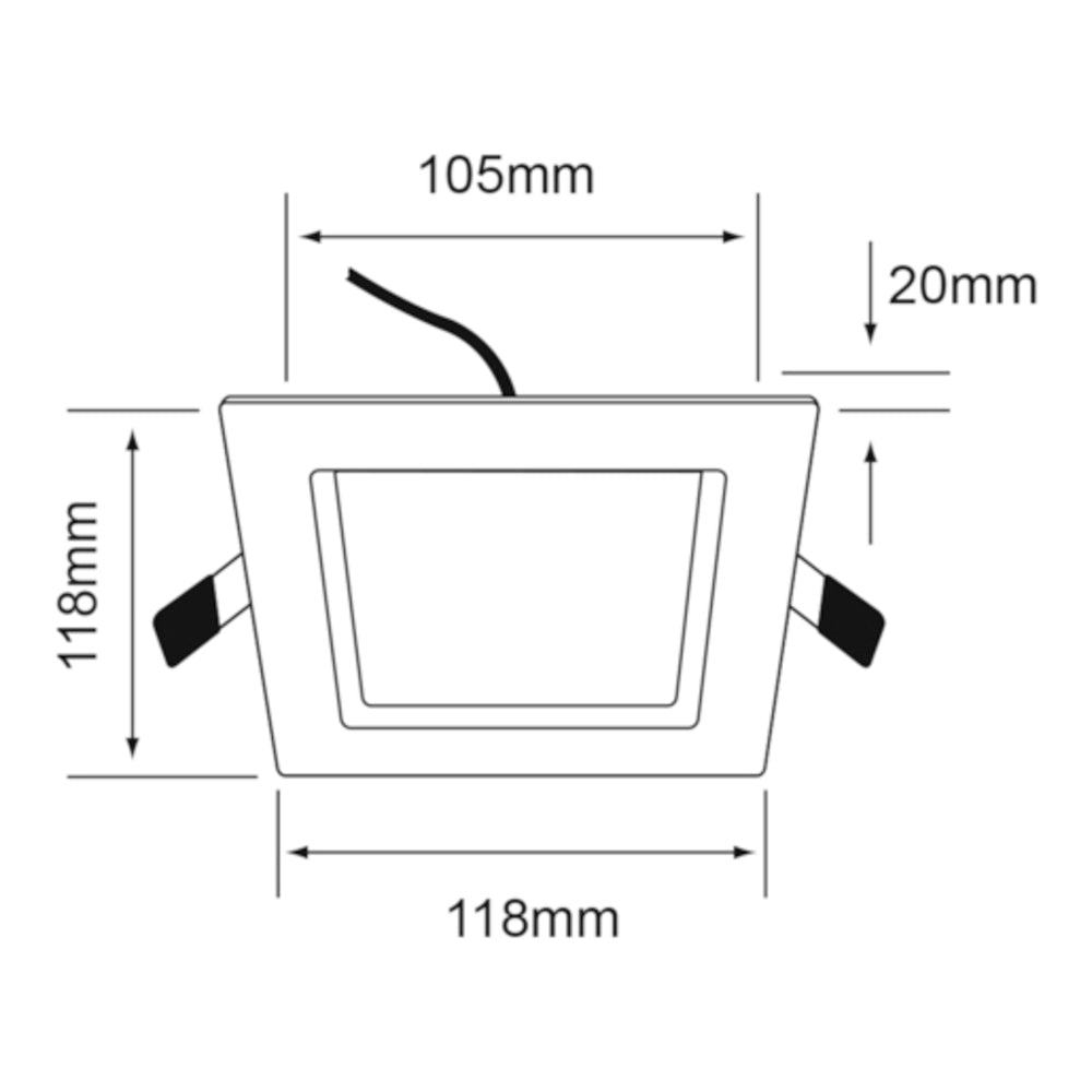 LÁMPARA DE INTERIOR EMPOTRABLE LED BRIGHTON VI 6W NO ATENUABLE LED INTEGRADO LUZ DE DÍA