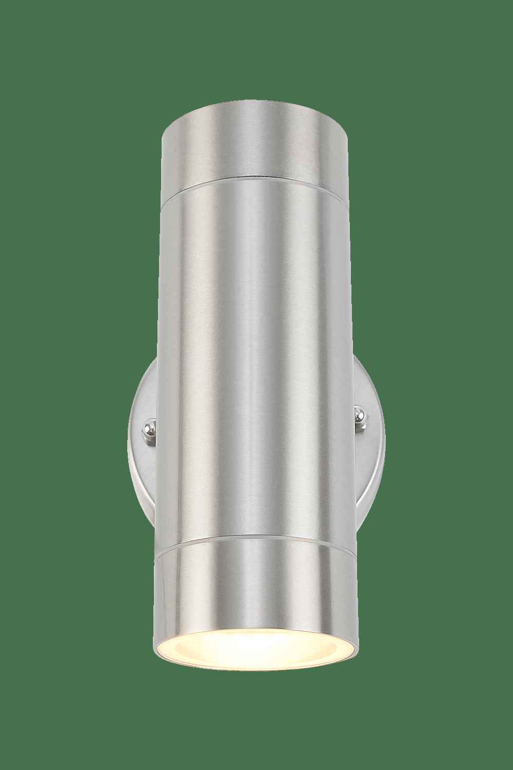 LUMINARIO A MURO CALUX 70W 127V IP54 2XGU10 ACABADO ACERO INOXIDABLE 7031-A