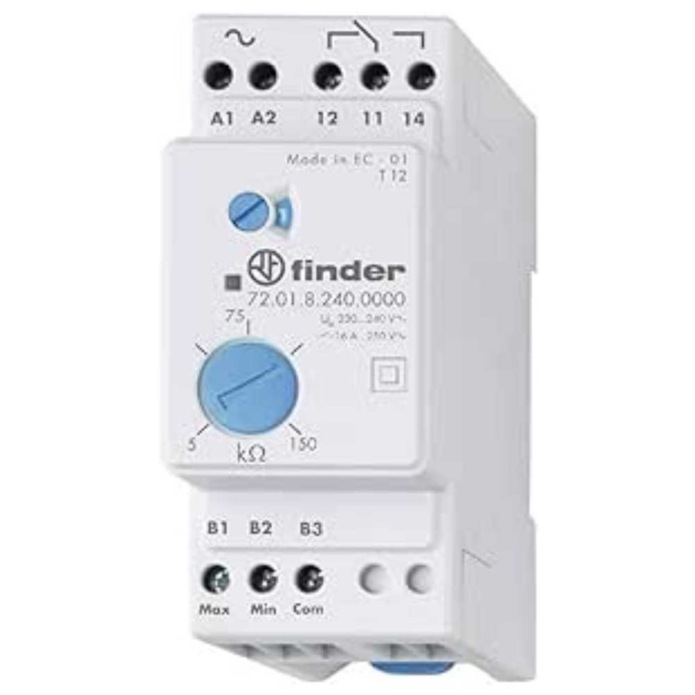 RELE DE CONTROL DE NIVEL PARA LIQUIDOS INDUCTIVOS TIPO 72.01 24VAC. SENSIBILIDAD AJUSTABLE FINDER