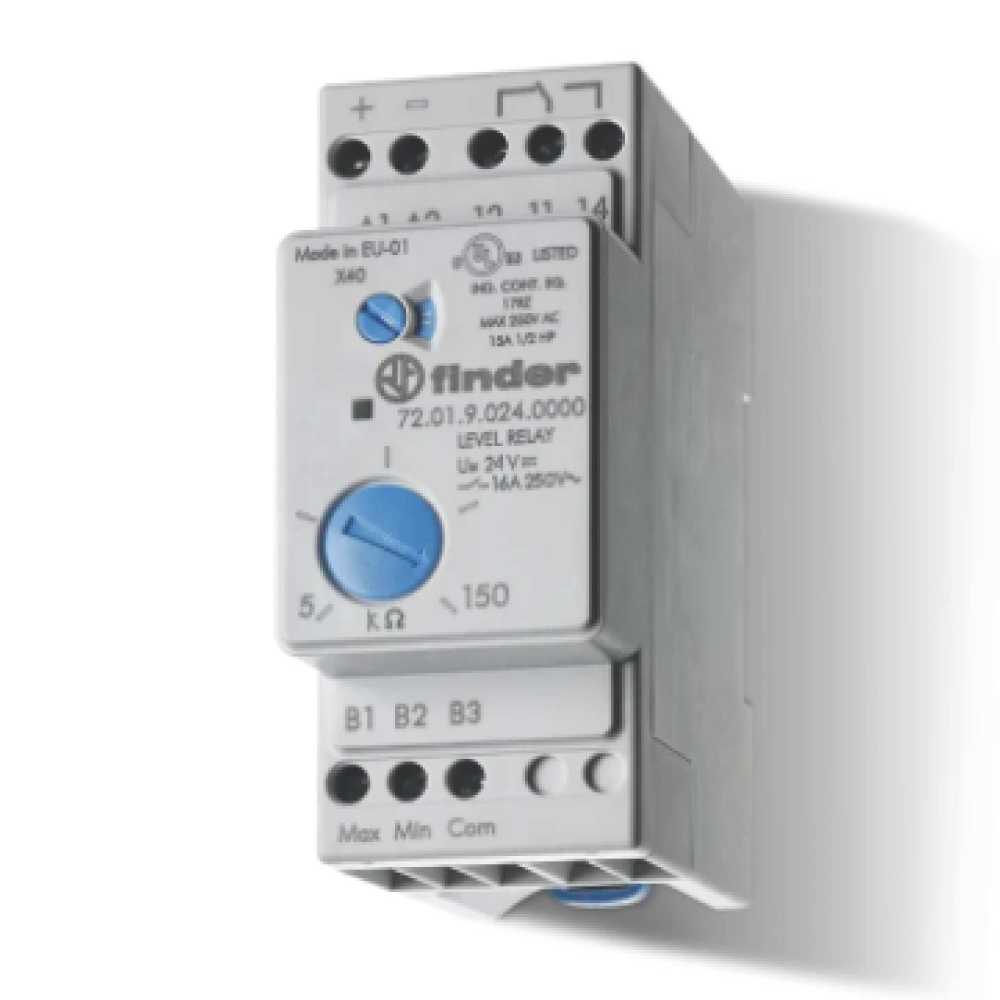 RELE DE CONTROL DE NIVEL PARA LIQUIDOS INDUCTIVOS TIPO 72.01 240VAC. SENSIBILIDAD AJUSTABLE FINDER