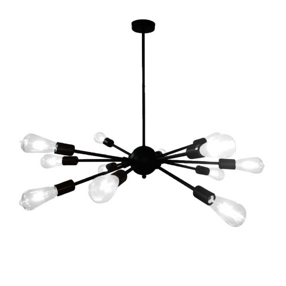 COLGANTE METÁLICO CELAENO I TECNOLITE 1.21 METROS DE ALTURA POTENCIA MÁXIMA 720W 12 BASES E27 NO INCLUYE FOCOS