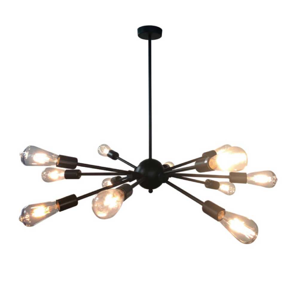 COLGANTE METÁLICO CELAENO I TECNOLITE 1.21 METROS DE ALTURA POTENCIA MÁXIMA 720W 12 BASES E27 NO INCLUYE FOCOS