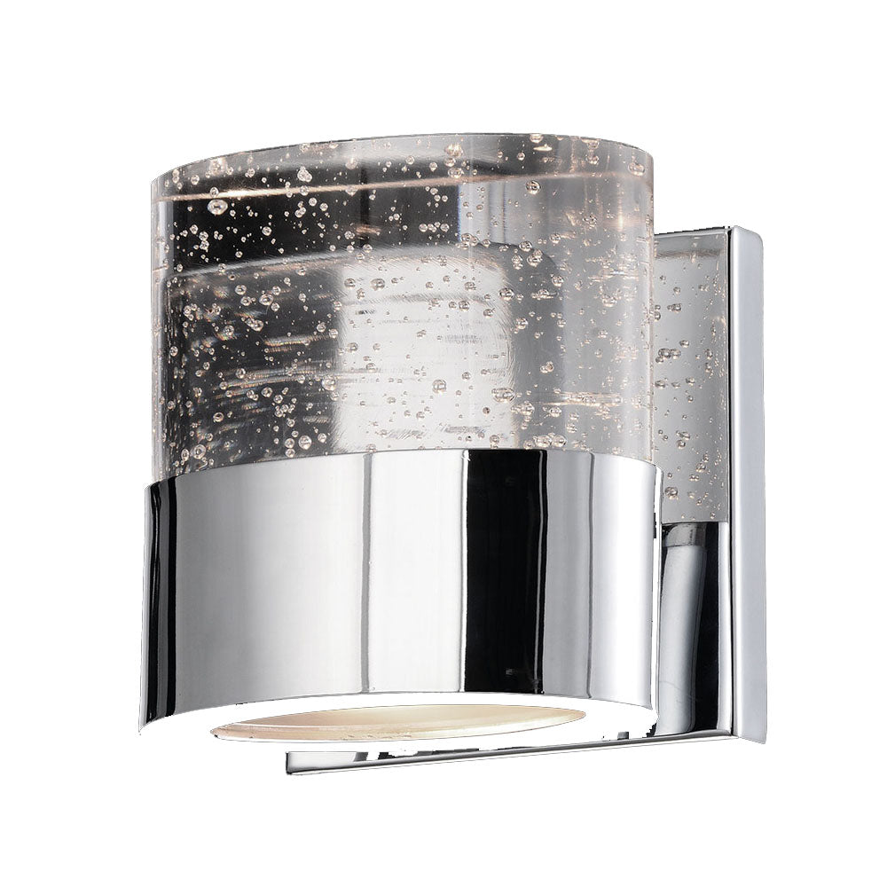 LUMINARIA DE PARED CRISTAL CON BURBUJAS 1 X 40 W SIENNA G9 S/ FOCO MCA  STRATTO