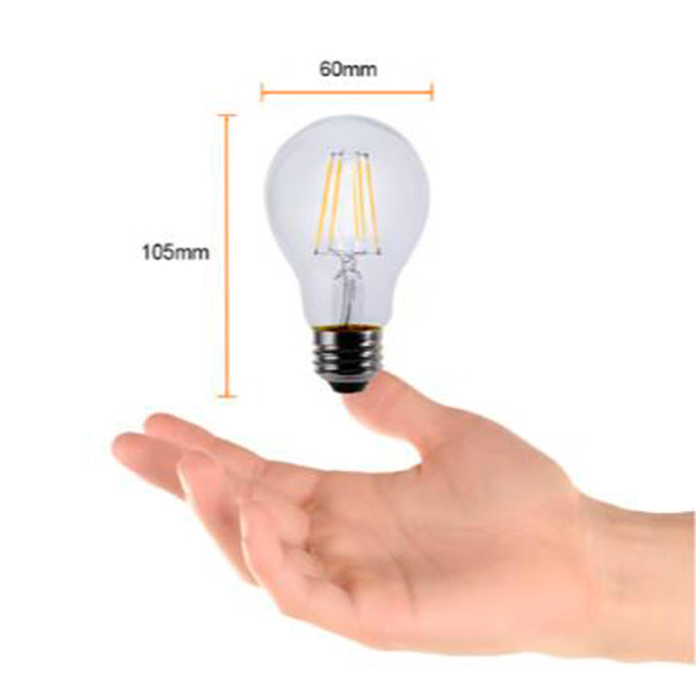 FOCO A19 360 LED FILAMENTO 7 W LUZ CALIDA SUAVE BASE E27 NO ATENUABLE