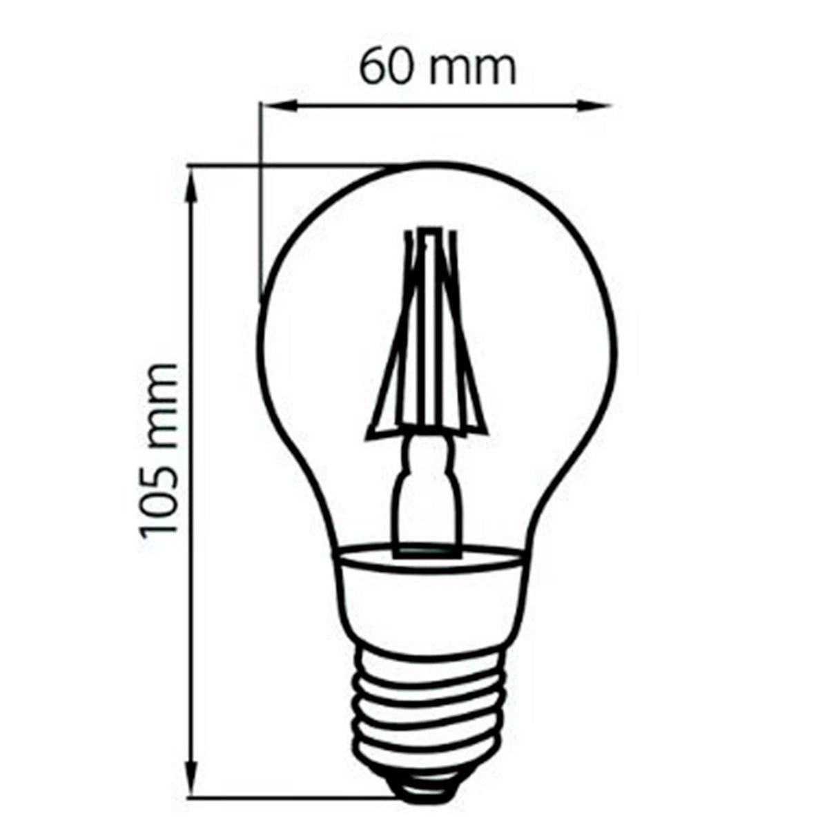 FOCO FILAMENTO LED 7W/127V. 2700K LUZ SUAVE CALIDA