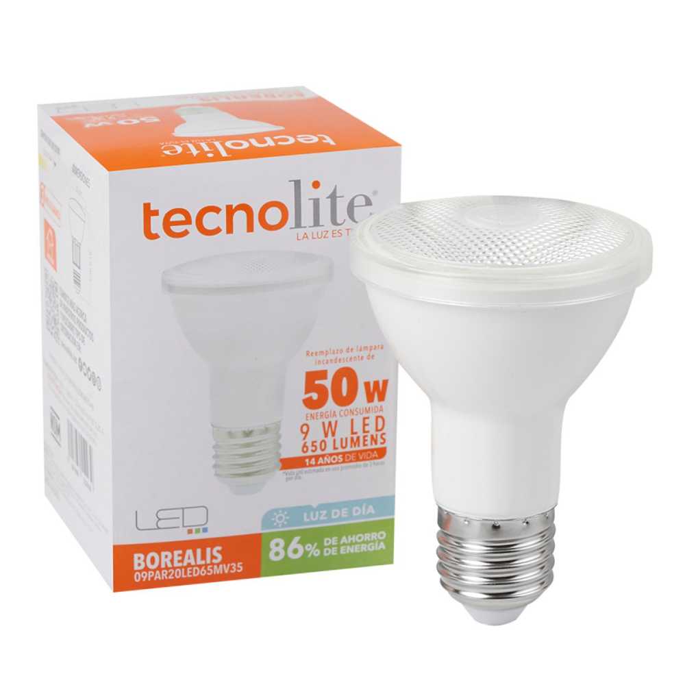 FOCO LED TECNOLITE PAR20 ATENUABLE 7W LUZ SUAVE CÁLIDA BASE E27