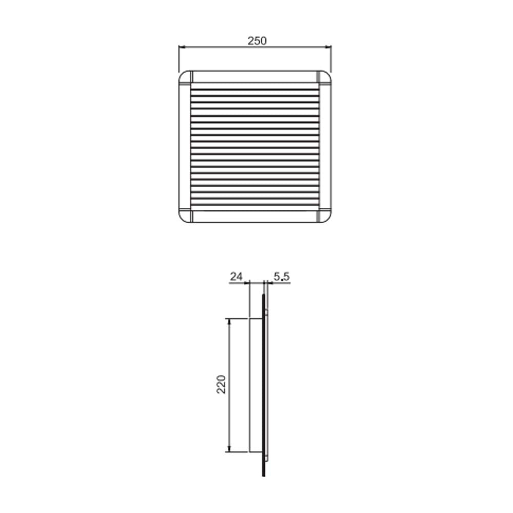 REJILLA CON FILTRO PARA VENTILADOR 4230 SALIDA INTERIOR SERIES 7F FINDER ***HAE2024***