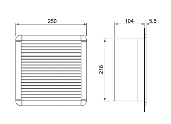 VENTILADOR CON FILTRO 120VAC. 220MM. FINDER ***HAE2024***