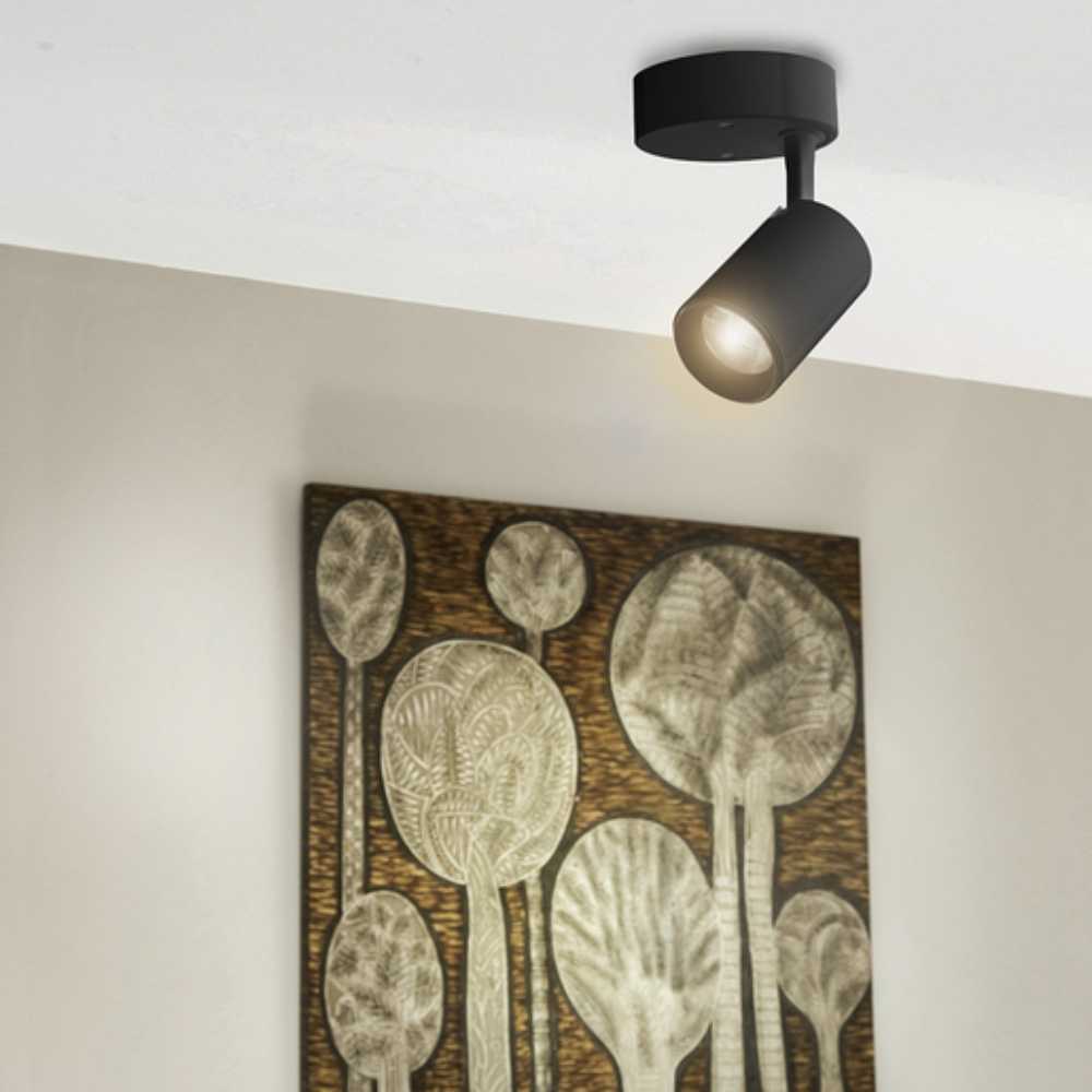 LÁMPARA DE INTERIOR LED BEID II TECNOLITE SPOT DIRIGIBLE LED INTEGRADO NEGRO