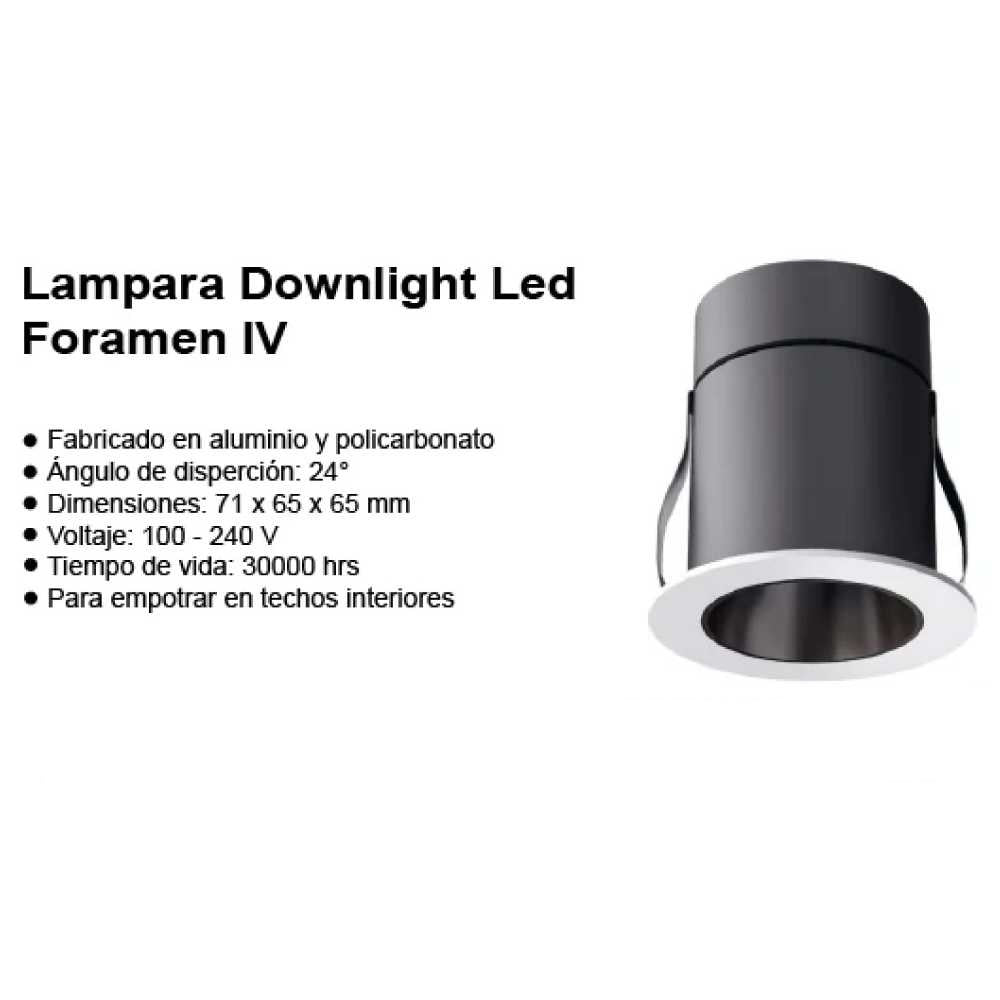 INT EMP LED 7W100-240V400LMIP6203000K B FORAMEN IV TECNOLITE