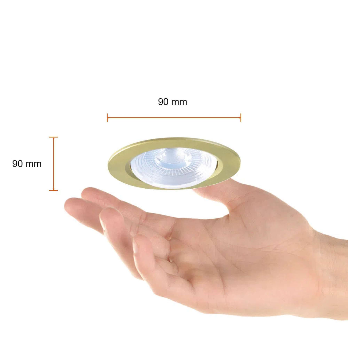 LÁMPARA EMPOTRABLE LED TECNOLITE REGULUS 7W LUZ SUAVE CÁLIDA DORADO