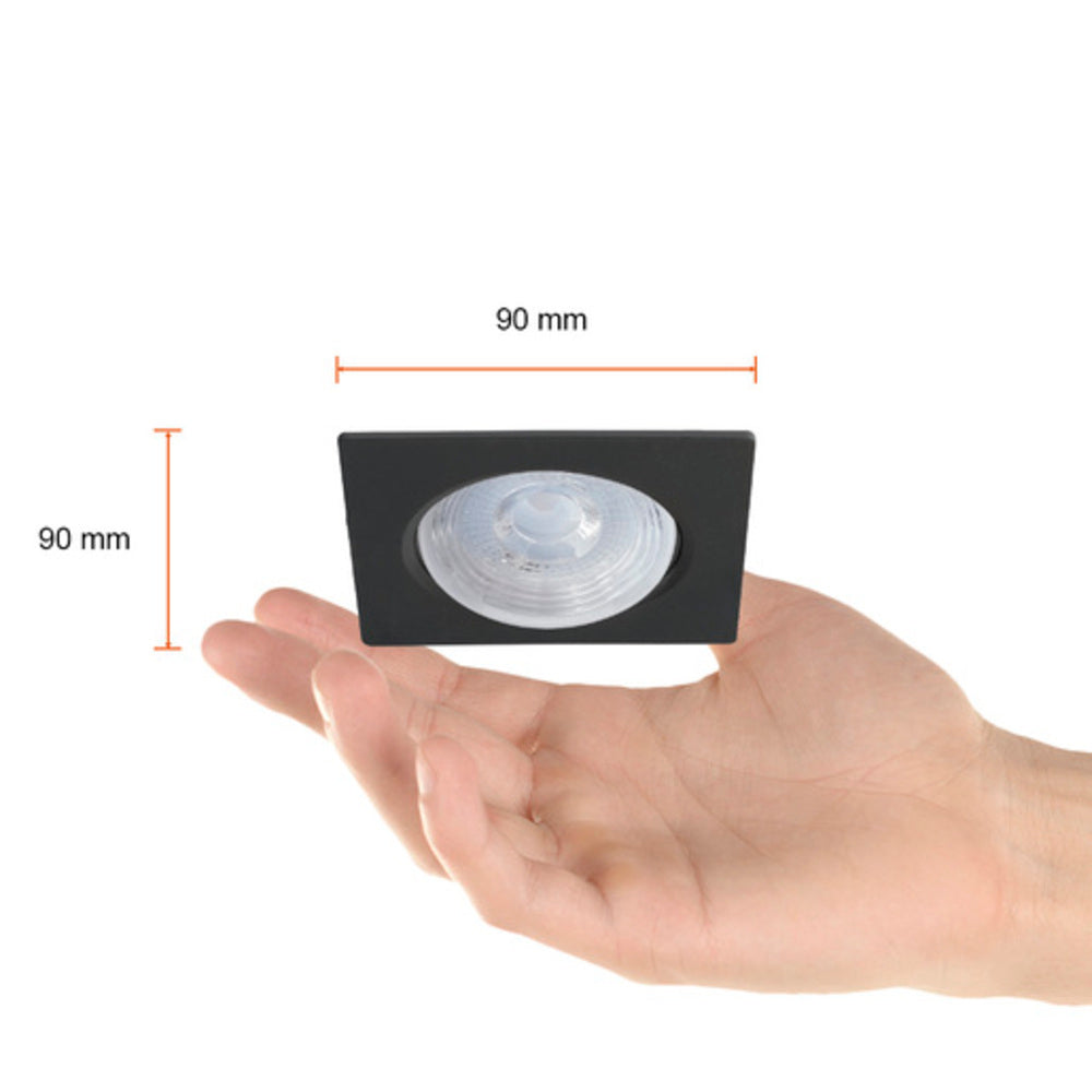 LÁMPARA EMPOTRABLE LED TECNOLITE ALCOR 7W LUZ SUAVE CÁLIDA NEGRO