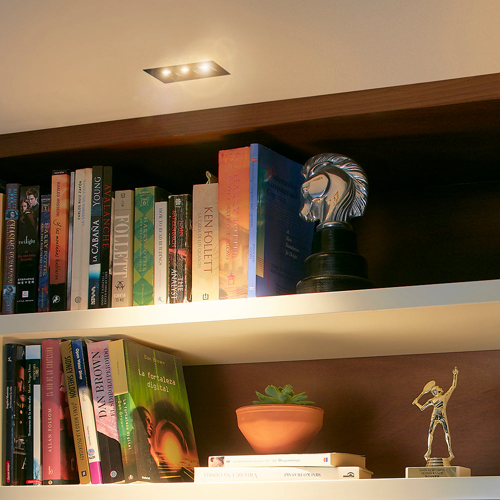 LÁMPARA DE INTERIOR EMPOTRABLE LED LUCIDA III TECNOLITE 7W LUZ SUAVE CÁLIDA LED INTEGRADO