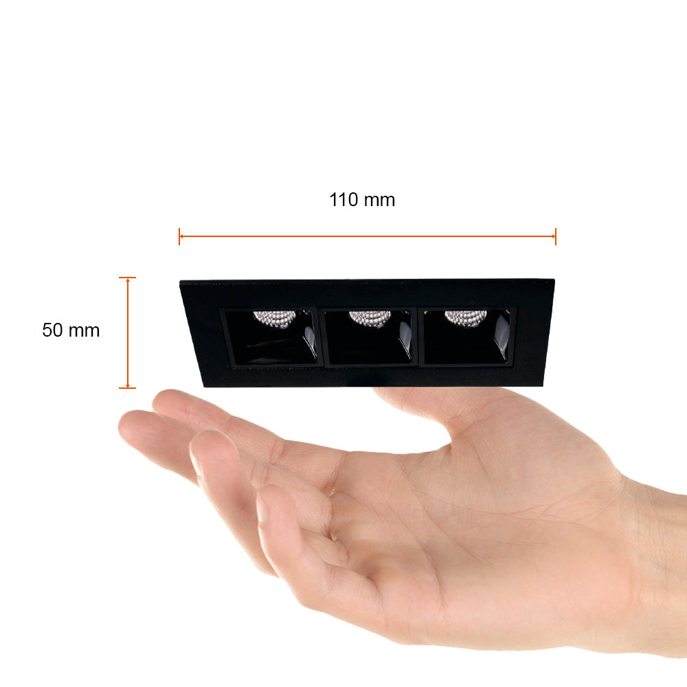 LÁMPARA DE INTERIOR EMPOTRABLE LED LUCIDA III TECNOLITE 7W LUZ SUAVE CÁLIDA LED INTEGRADO