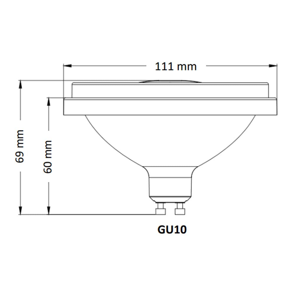LED AR111 IRC90 24G 10W2700K750LM BIVGU10
