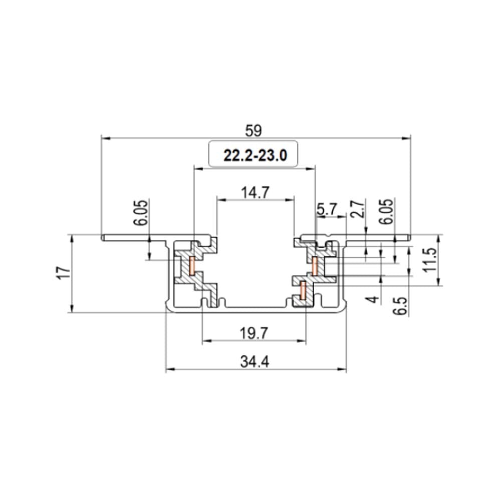 LEDVANCE RIE PARA EMPOTRAR DE ALUMINIO 1M 190W MAXIMO BLANCO