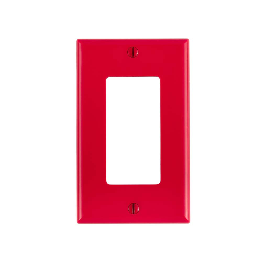 PLACA DECORA 1 UNIDAD NYLON ROJA 80401-0NR LEVITON