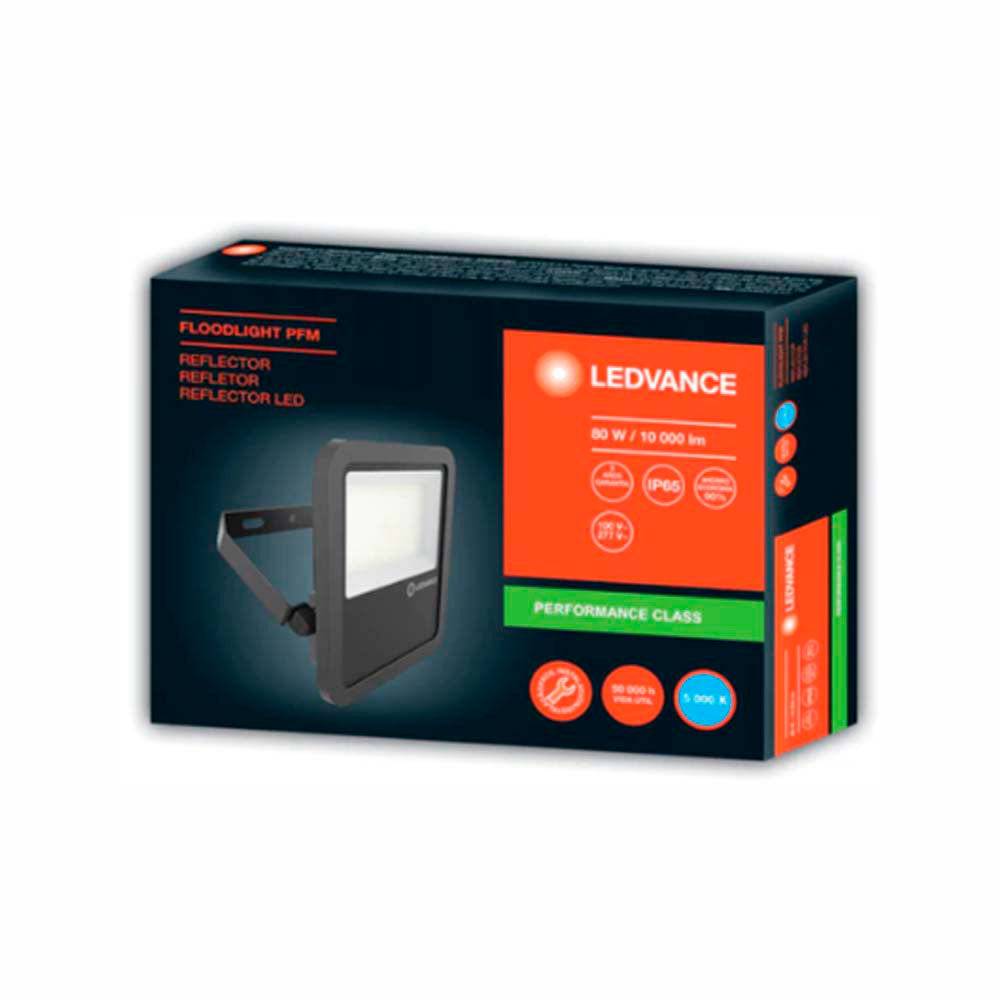 FLOODLIGHT PFM 80W/850 BK 100-277V 1000LM BK LEDVANCE