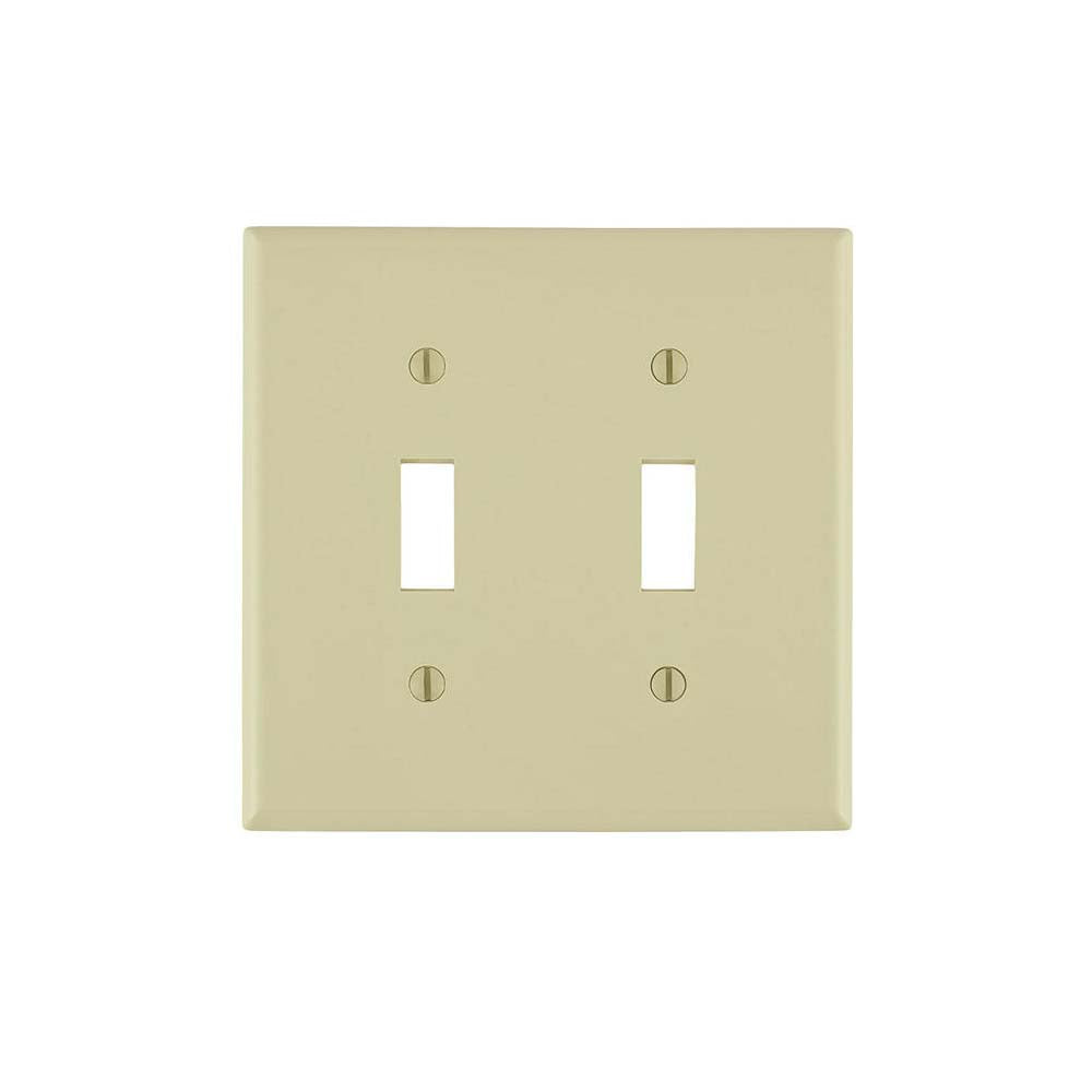 PLACA MARFIL 2 UNIDADES NYLON P/INT. PALANCA 80709-00I LEVITON ***HAE***