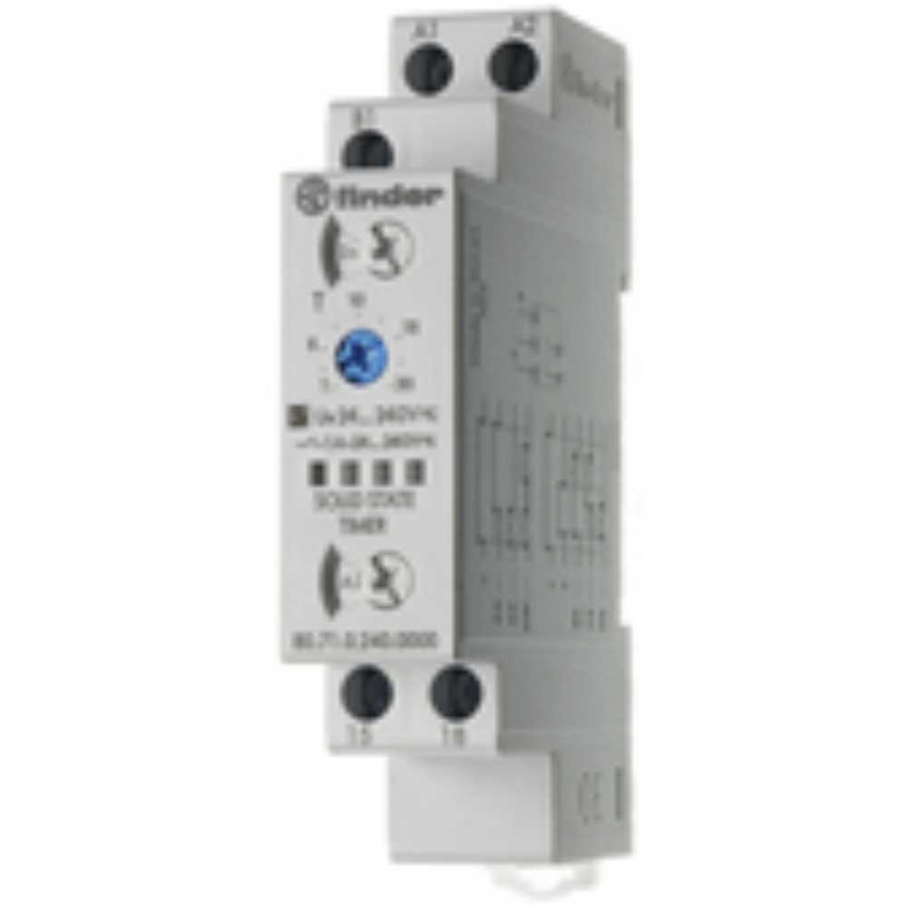 TEMPORIZADOR MODULAR MULTIFUNCION 16A. 1 CONTACTO 24....240V. SALIDA ESTADO SOLIDO FINDER