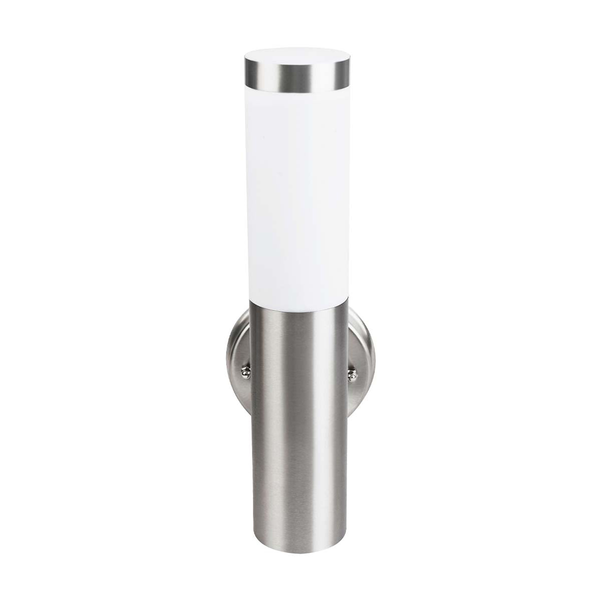 LUMINARIO A MURO CALUX 40W 127V IP54 E27 ACABADO ACERO INOXIDABLE 8102