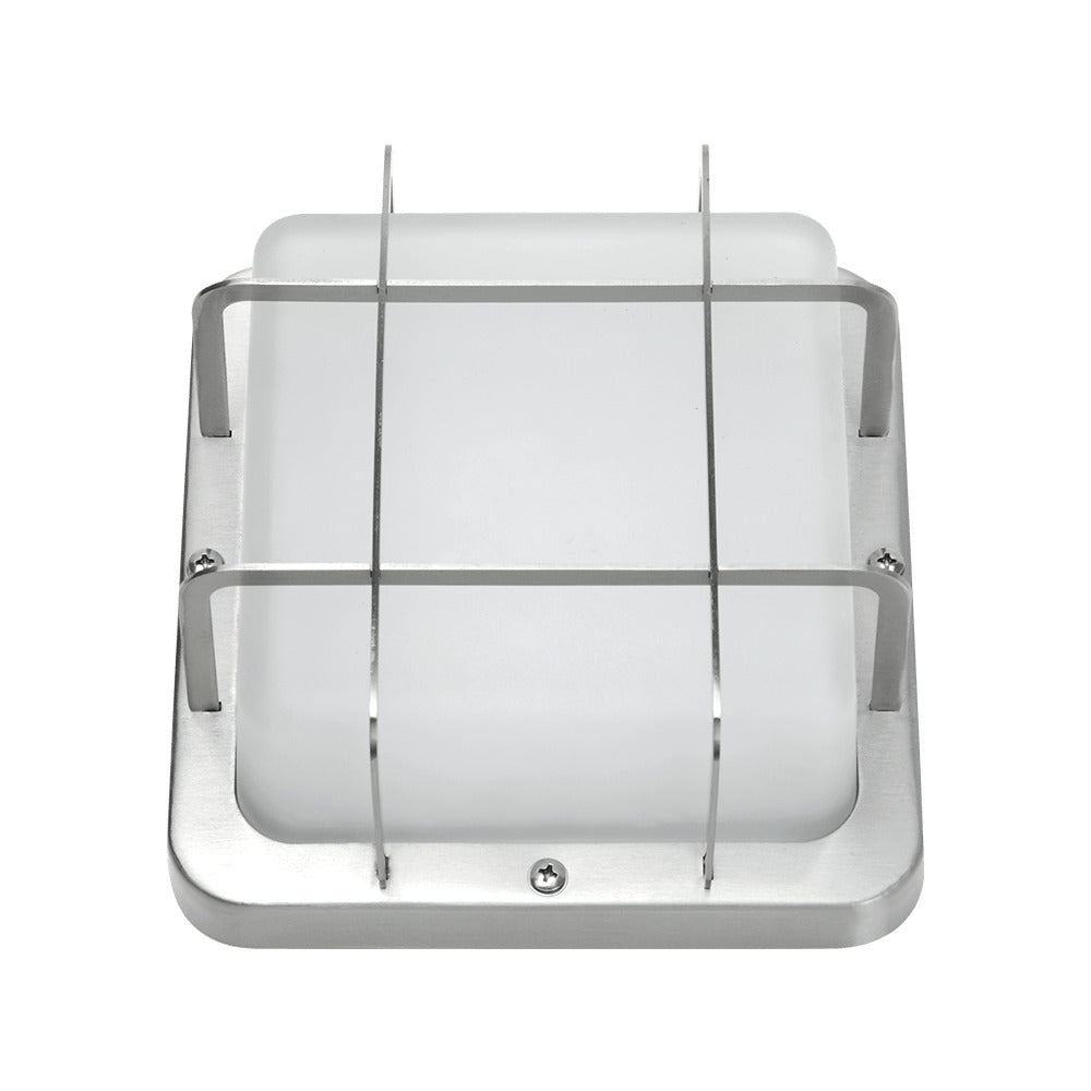 LUMINARIO A MURO CALUX 60W 127V IP54 E27 ACABADO ACERO INOXIDABLE 8148 ***HAE2025***