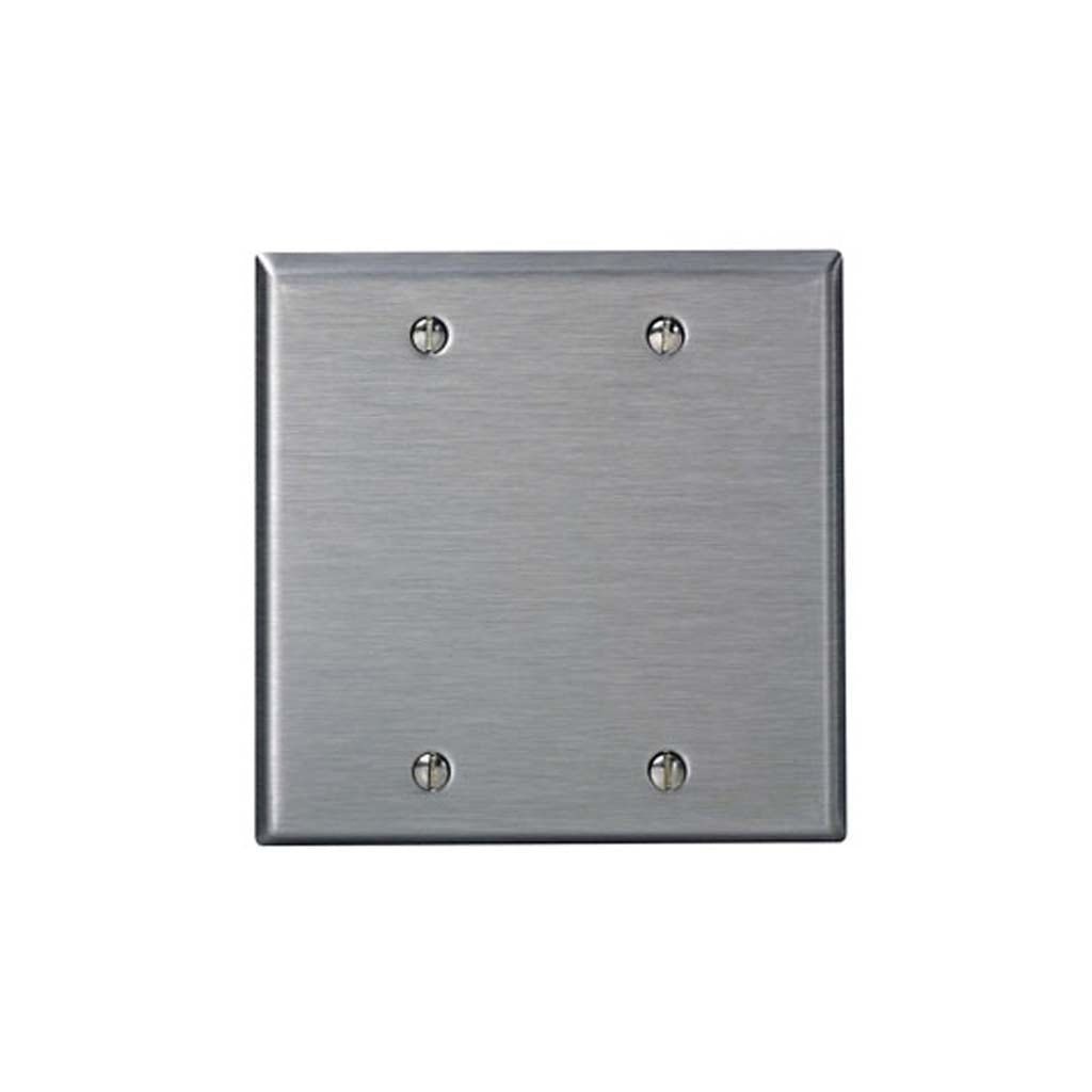 PLACA 2 UNIDADES CIEGA ACERO INOXIDABLE SATINADO 84025-040