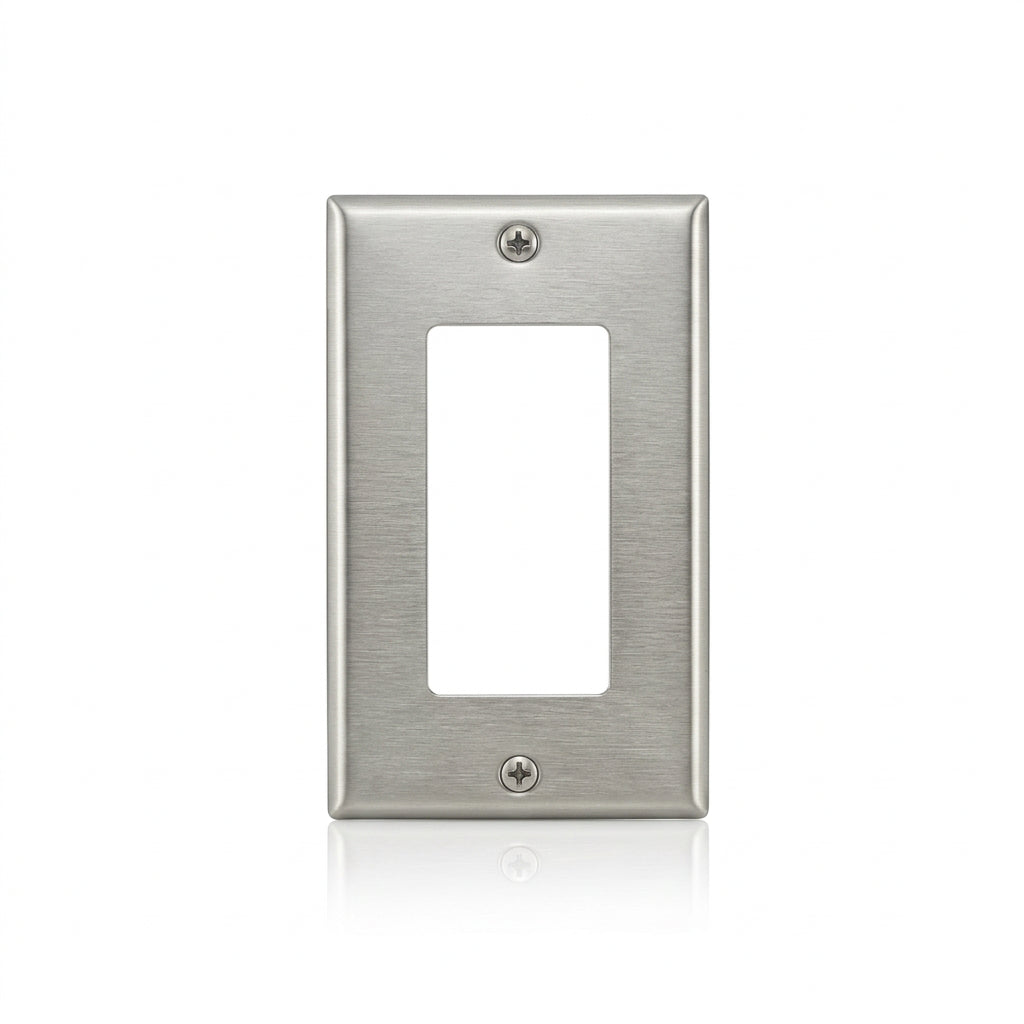 PLACA DE ACERO INOXIDABLE DECORA 1 GANG ANTIMICROBIANO 84401-A40 LEVITON *** OFRECER LEV063 ***