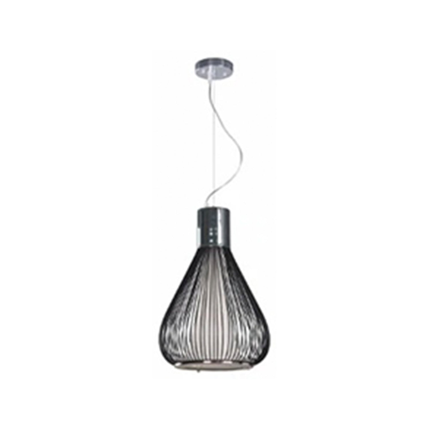 LAMPARA COLGANTE NEGRO MATE E27 100W 1 LUZ 120V 32X49 S/FOCO *** HA. LUMI ***
