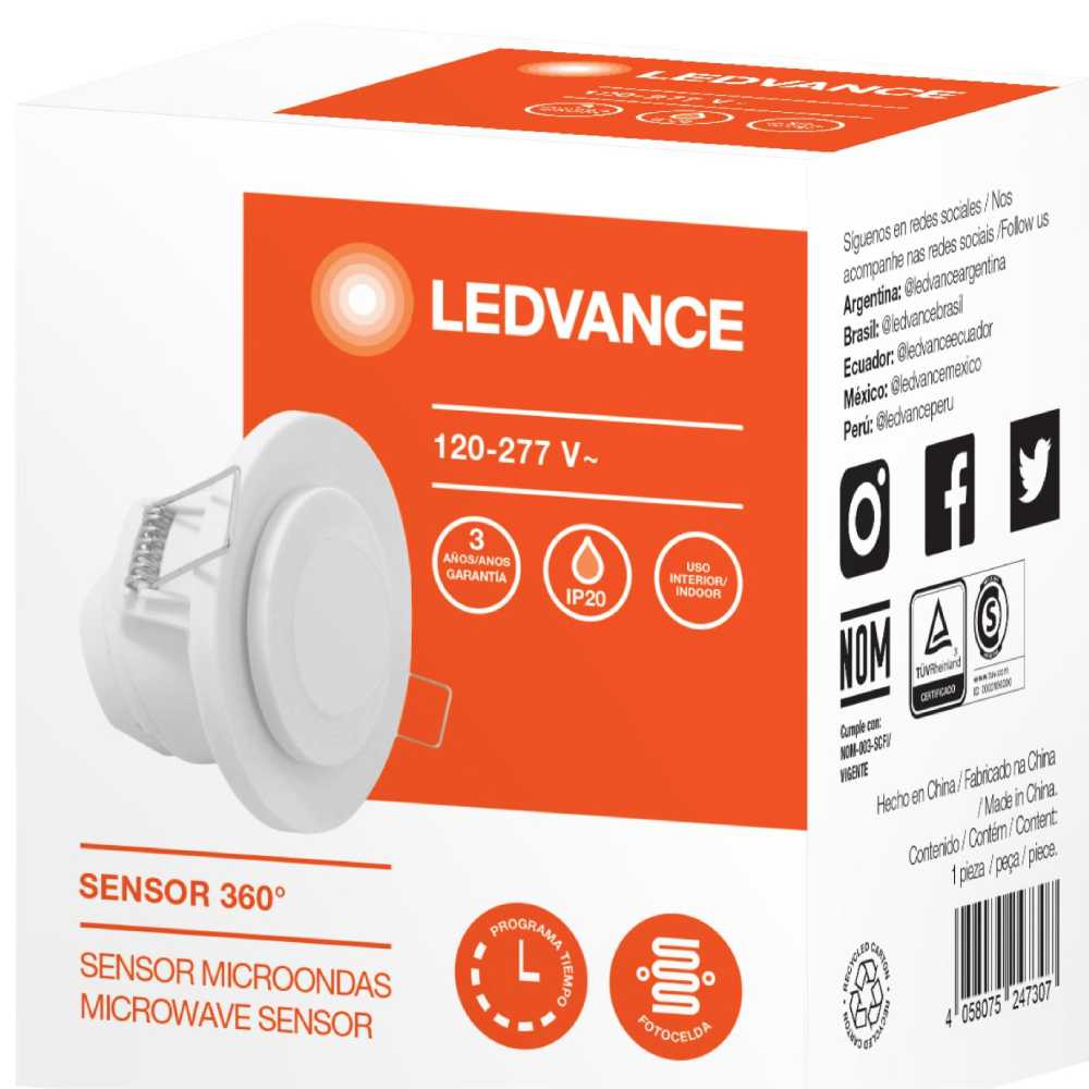 SENSOR LDV- MS- MIC-C- 360- 120-277V-IP20-WH-B MCA LEDVANCE *** OFRECER 48173 ***
