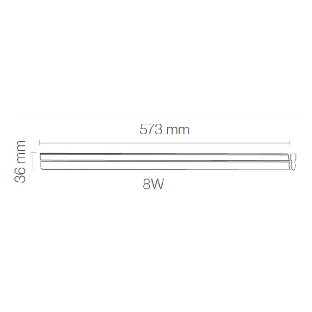 LUMINARIA LINEAL DE LED 8W 6500K 100-240V 800LM.