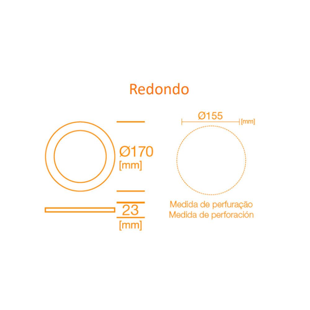 LUMINARIA LEDVANCE INSERT RND 100-240V 12W 3000K