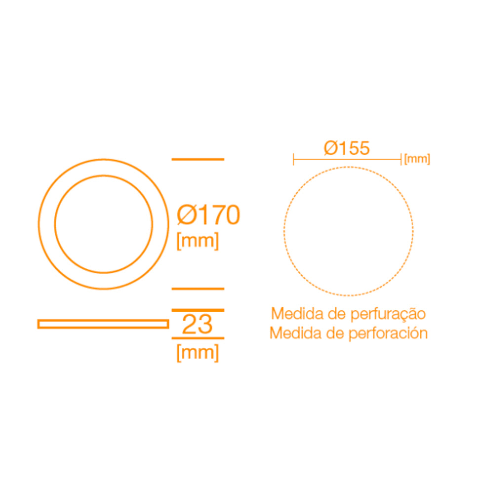 LUMINARIO REDONDO COLOR BLANCO LEDVANCE 12W-6500K *** OFRECER 89831 O 12YDLED430MV65B ***