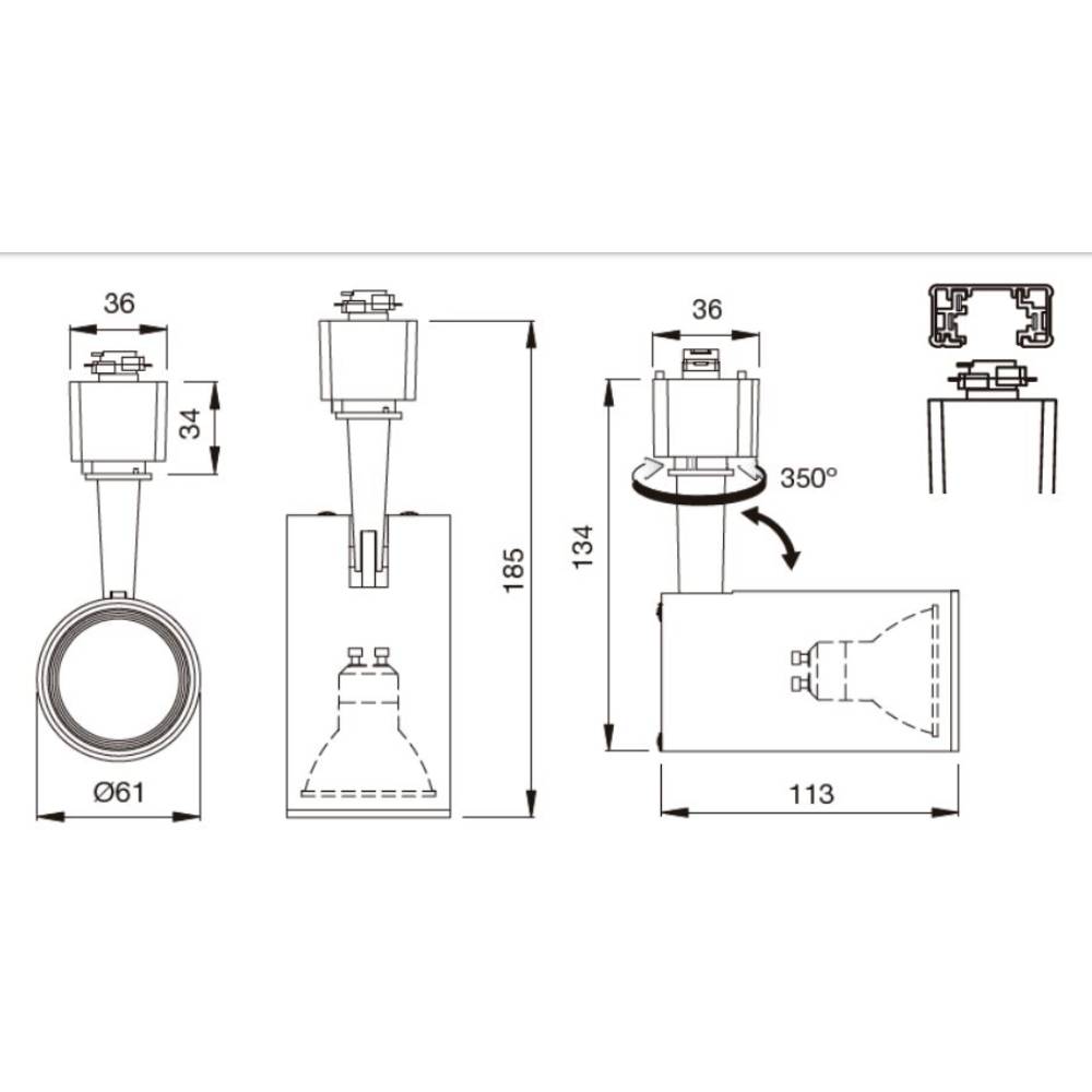 LEDVANCE TRACKLIGHT PAR16 SN GU10 11W BLANCO