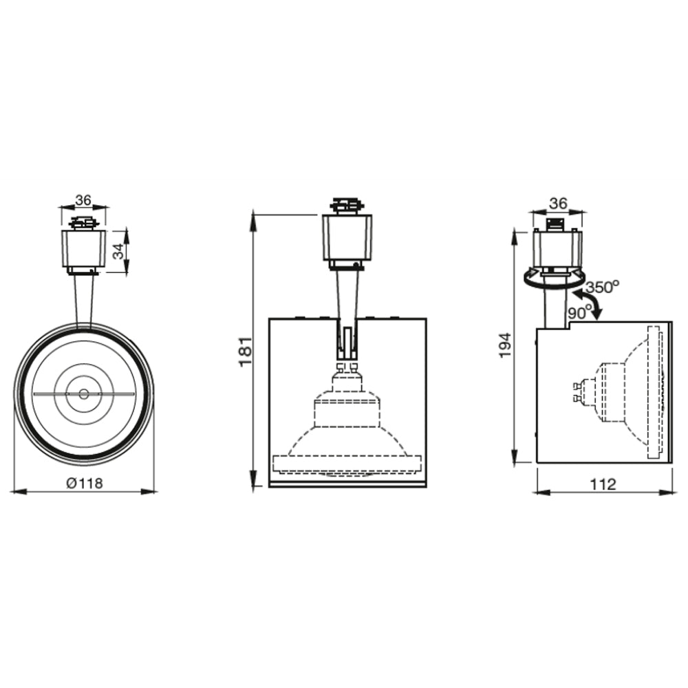 LEDVANCE TRACKLIGHT AR111 GU10 14W BLANCO