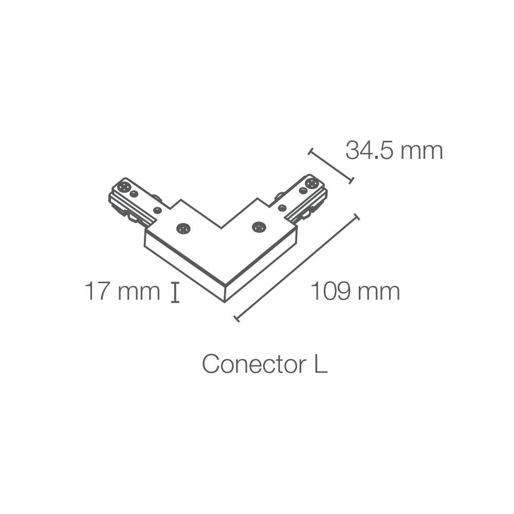 LEDVANCE CONECTOR L IZQUIERDO DE ALUMINO 190W MAXIMO NEGRO